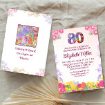 Floral 80th Birthday invite 80 flowers granny card<br><div class="desc">Floral 80th Birthday invite 80 flowers granny flat card. Celebrate Grandma’s 80th birthday in style with this beautifully designed floral invitation. Featuring soft, pastel flowers and a bold "80, " this elegant invitation is perfect for gathering family and friends to honor a cherished grandmother. With customizable event details and a...</div>