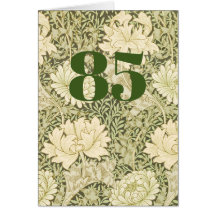 Floral 85th Birthday Folded Greeting Card