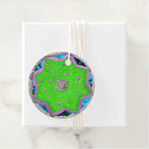 Floral 8-pointed star Eid Favor Tags