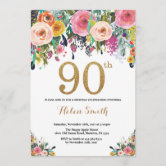 Elegant boho flowers Birthday Party Modern Invitation