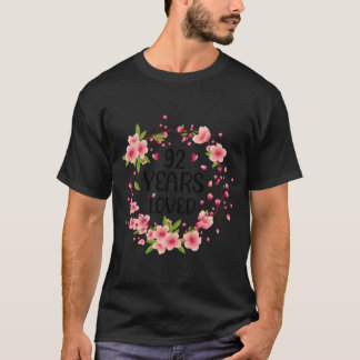 Floral 92 92Nd 92 Years Loved T-Shirt
