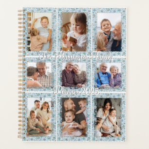 Floral 9 photo collage planner