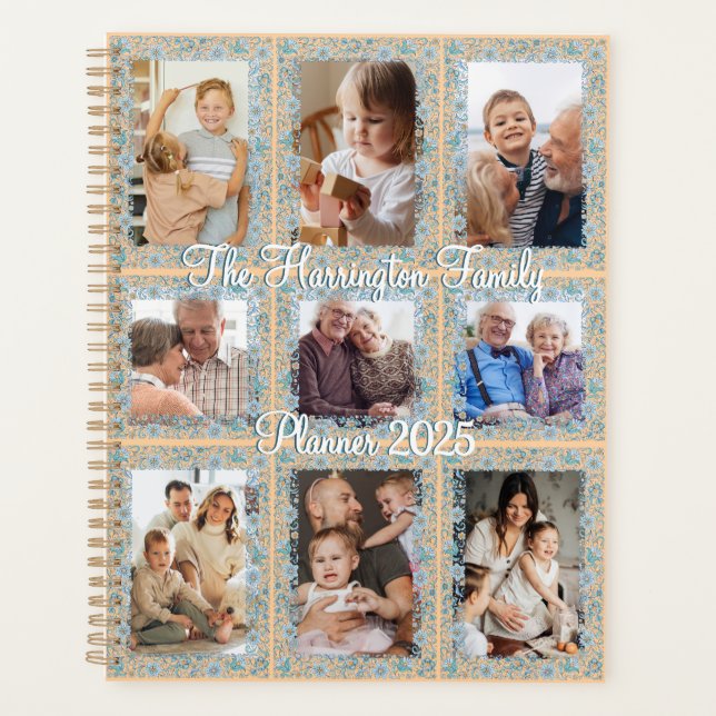 Floral 9 photo collage Planner  (Front)