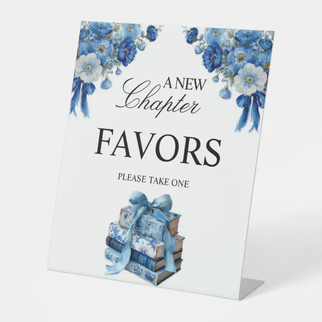 Floral A New Chapter Bridal Shower Tabletop Sign | Zazzle