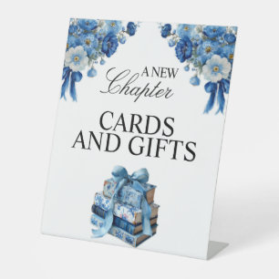 Floral A New Chapter Bridal Shower Tabletop Sign