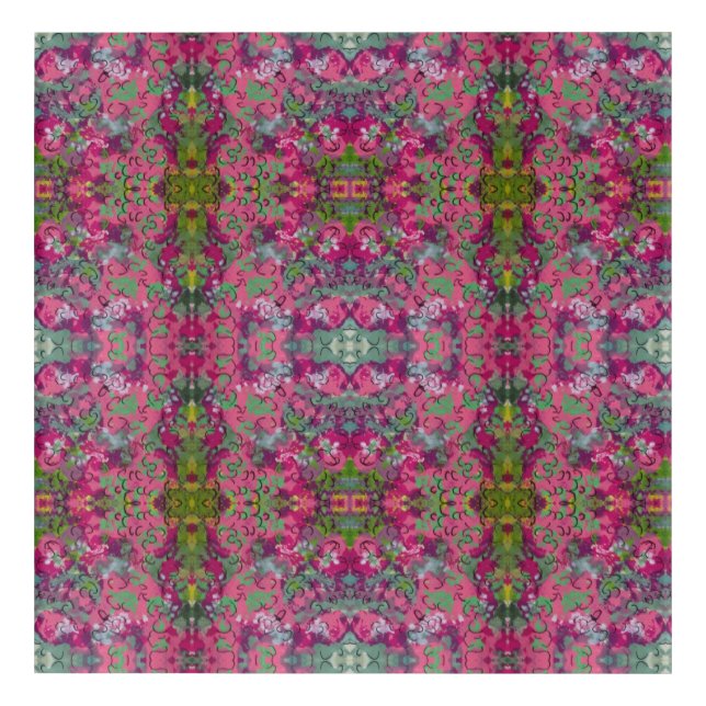 Floral Abstract 14 Acrylic Wall Art (Front)