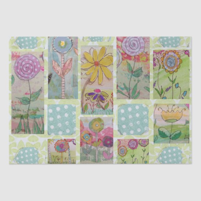 Floral Abstract 9 Tissue Paper (Front)