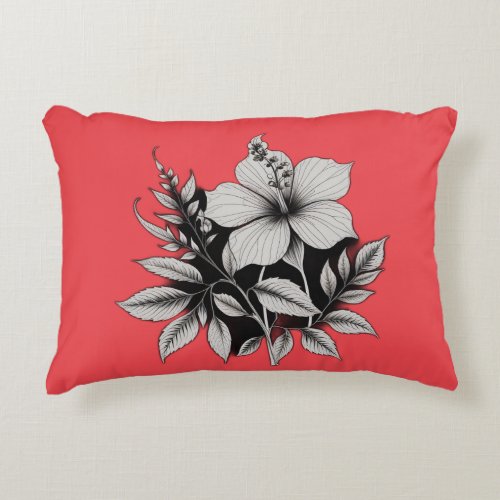 floral abstract accent pillow