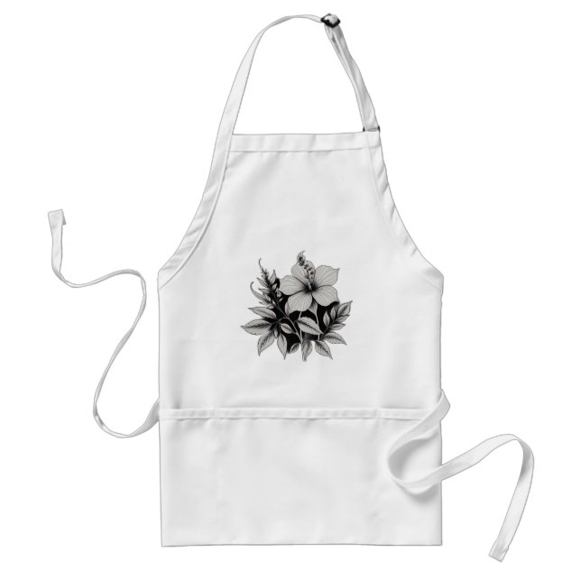 floral abstract adult apron (Front)