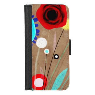 Floral Abstract Art iPhone 8/7 Wallet Case