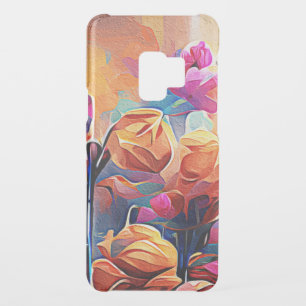 Floral Abstract Art Orange Red Blue Flowers Uncommon Samsung Galaxy S9 Case