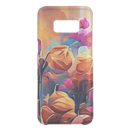 Floral Abstract Art Orange Red Blue Flowers Uncommon Samsung Galaxy S8 Case