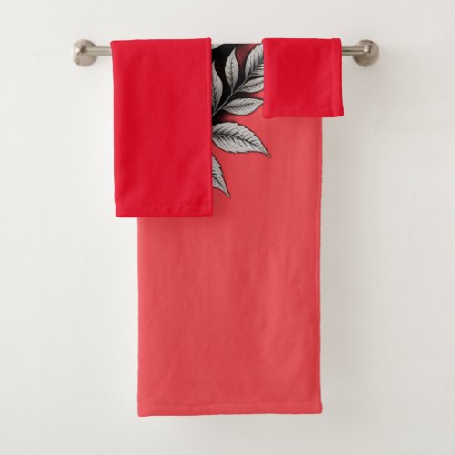 floral abstract bath towel set