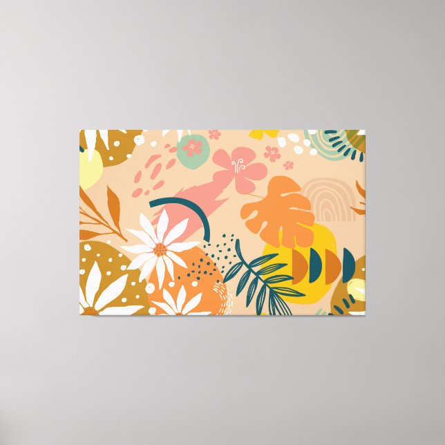  Floral Abstract Canvas Print (Front)