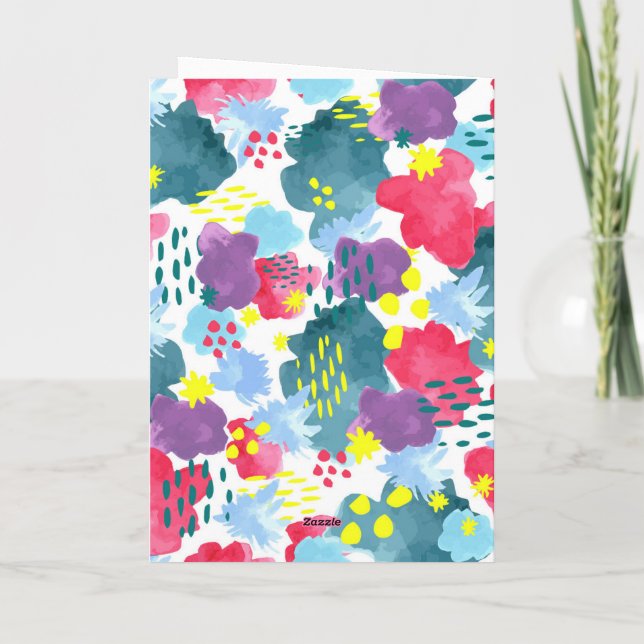 Floral Abstract  Card (Back)