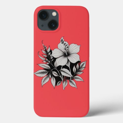 floral abstract iPhone 13 case