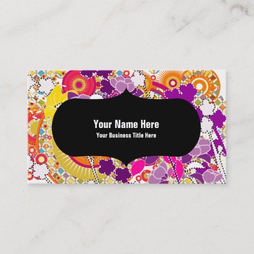 Floral Abstract Contemporary Business Card