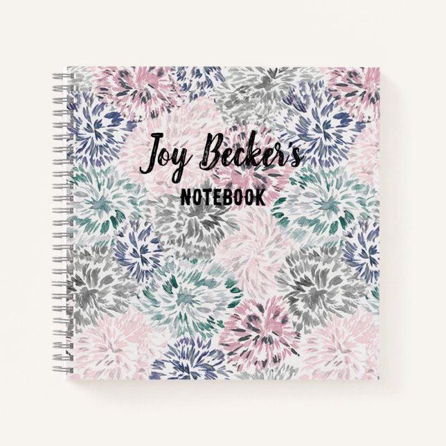 Floral Abstract Customizable  Notebook (Front)