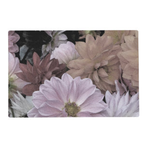 Floral Abstract Dahlia Garden Flowers Placemat