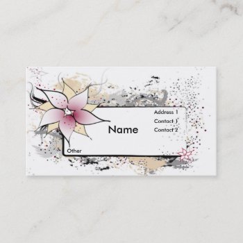 Floral Abstract Design Business Cards by mrssocolov2 at Zazzle