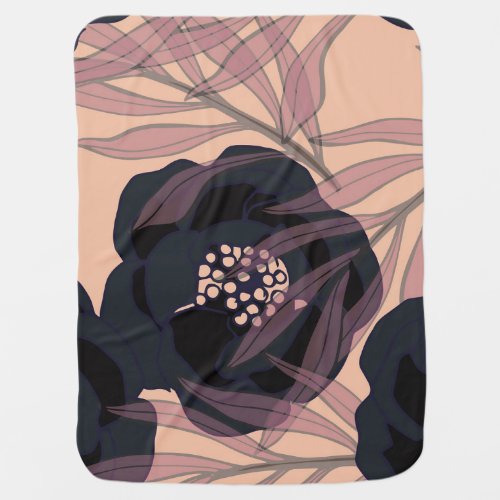 Floral abstract elegance artistic background baby blanket