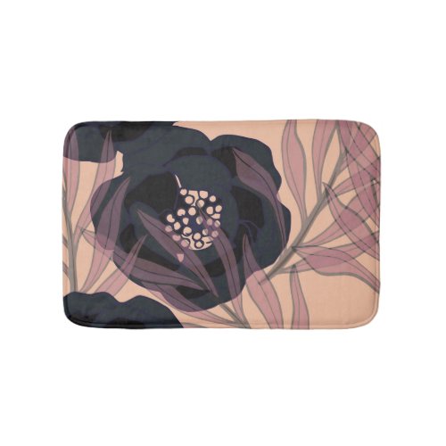 Floral abstract elegance artistic background bath mat