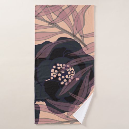 Floral abstract elegance artistic background bath towel