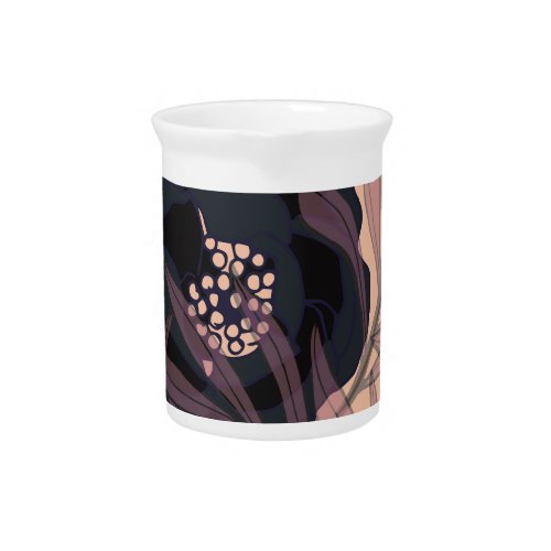 Floral abstract elegance artistic background beverage pitcher
