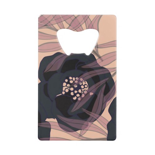 Floral abstract elegance artistic background credit card bottle opener