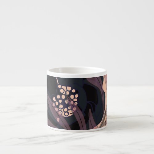 Floral abstract elegance artistic background espresso cup