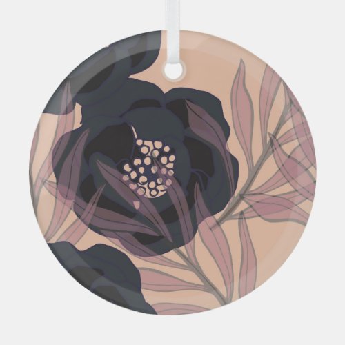 Floral abstract elegance artistic background glass ornament