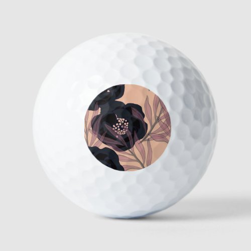 Floral abstract elegance artistic background golf balls