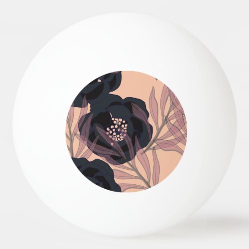 Floral abstract elegance artistic background ping pong ball