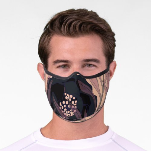 Floral abstract elegance artistic background premium face mask