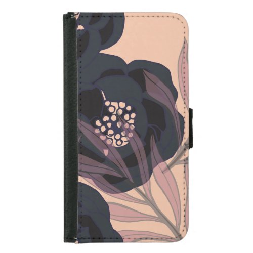 Floral abstract elegance artistic background samsung galaxy s5 wallet case
