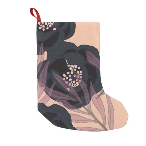 Floral abstract elegance artistic background small christmas stocking