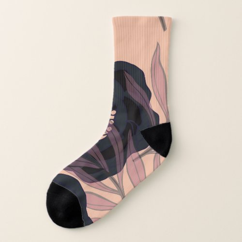 Floral abstract elegance artistic background socks