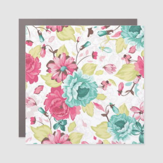 Floral Abstract Elegance Seamless Background. Car Magnet