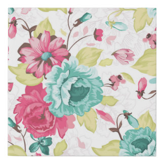 Floral Abstract Elegance Seamless Background. Faux Canvas Print