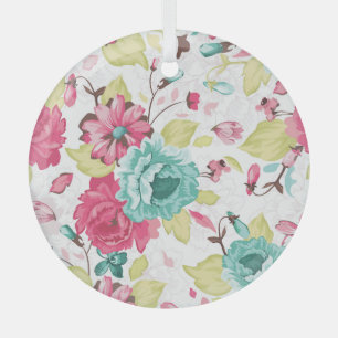 Floral Abstract Elegance Seamless Background. Glass Ornament