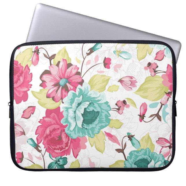 Floral Abstract Elegance Seamless Background. Laptop Sleeve (Front)