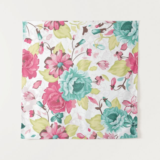 Floral Abstract Elegance Seamless Background. Tapestry (Front)