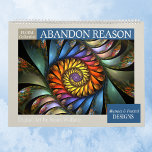 Floral Abstract Fractal 2026 Calendar<br><div class="desc">Wall calendar featuring twelve colorful,  unique abstract fractal designs that resemble flowers,  by Susan Wallace. High quality images; suitable for framing.</div>