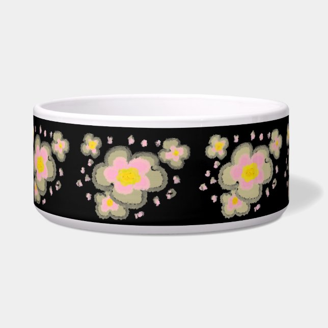 FLORAL Abstract (pink/black) Bowl (Front)