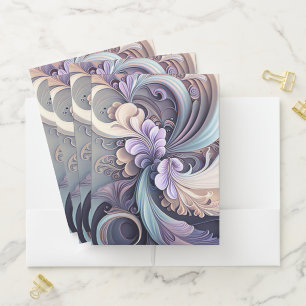 Floral Abstract Pocket Folder
