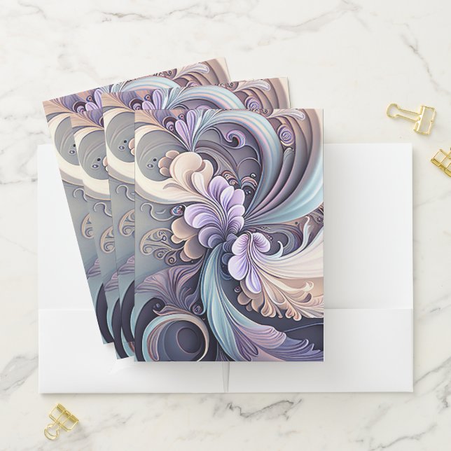 Floral Abstract Pocket Folder (In Situ)