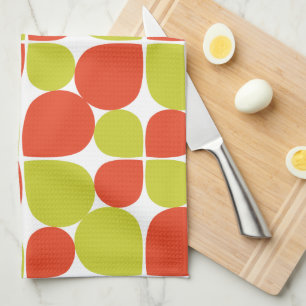 Floral Abstract Retro Pattern Kitchen Towel