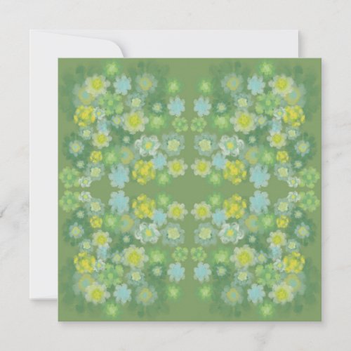 Floral Abstract Salty Watercolor Painting Pattern  Holiday Card