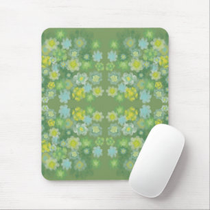 Floral Abstract Salty Watercolor Painting Pattern Mouse Pad