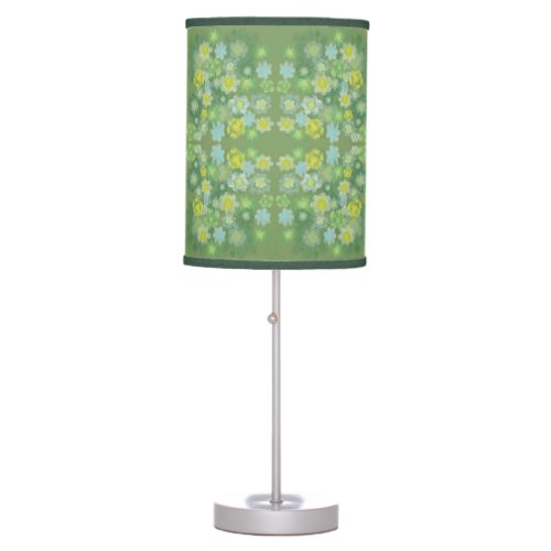 Floral Abstract Salty Watercolor Painting Pattern  Table Lamp